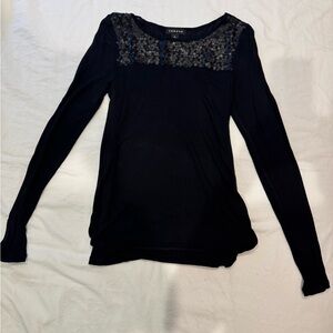Trouve Black Sequin Embellished Blouse